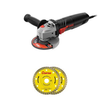 Esmerilhadeira 4.1/2'' 9002 700W 220V + 2 Discos - Skil - Ritec Máquinas e Ferramentas