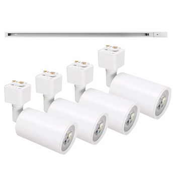 Kit Trilho Eletrificado p/ Spot Led 1M + 4 Spots 7W 3.000K Branco - Noll Led - Ritec Máquinas e Ferramentas
