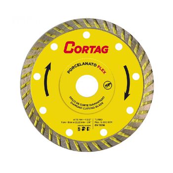 Disco de Corte Diamantado Porcelanato Flex 115mm - CORTAG - Ritec Máquinas e Ferramentas