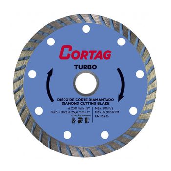 Disco Diamantado Turbo 230mm - Cortag - Ritec Máquinas e Ferramentas