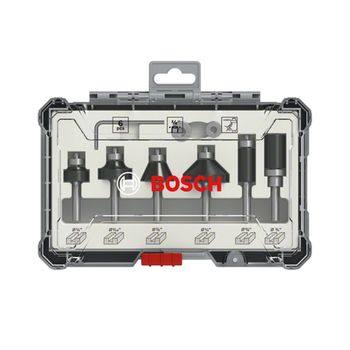 Jogo de fresas Bosch Standard encaixe de 1/4'' 6 peças - Ritec Máquinas e Ferramentas