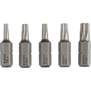 Jogo de pontas Bosch Extra Hard Torx 25mm, 5 peças T10, T15, T20, T25, T30 - Ritec Máquinas e Ferramentas