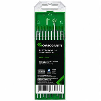 Kit Com 10 Eletrodos em Tungstênio Puro - Carbografite - Ritec Máquinas e Ferramentas