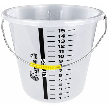Balde Graduado Transparente Com Capacidade de 15L (2039) - Lupus - Ritec Máquinas e Ferramentas