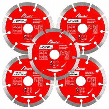 Kit Disco de Corte Diamantado Segmentado Para Serra Mármore 110mm Com 5 Unidades (745521) - Onsite - Ritec Máquinas e Ferramentas