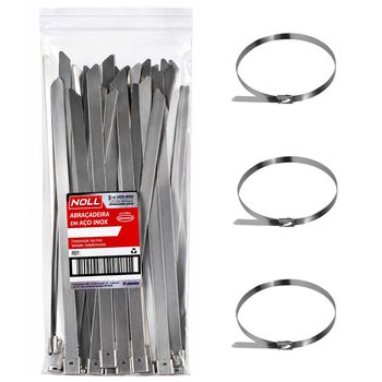 Abraçadeira em Aço Inox 7,9 x 150mm Com 50 Unidades (848,0004) - Noll - Ritec Máquinas e Ferramentas