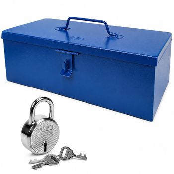 Caixa de Ferramentas Azul Com Estojo Removível Com Cadeado 30mm - Fercar - Ritec Máquinas e Ferramentas