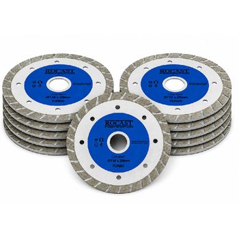 Disco Diamantado Combat Turbo 110 x 20mm Com 10 Unidades (34,0013) - Rocast - Ritec Máquinas e Ferramentas