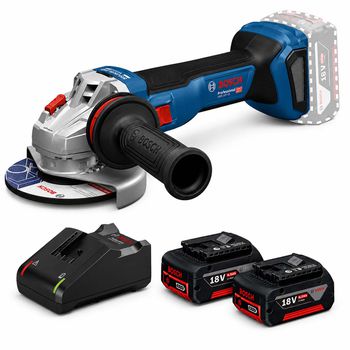Esmerilhadeira Angular GWS 18V Com Bateria e Carregador (GWS 18V-11 S) - Bosch - Ritec Máquinas e Ferramentas