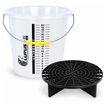 Conjunto de Balde Graduado Transparente 20L Com Separador de Partículas (2046 + 0390) - Lupus - Ritec Máquinas e Ferramentas
