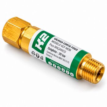 Válvula Corta Fogo Para Maçarico de Oxigênio 9/16'' (60-039-032) - K2 - Ritec Máquinas e Ferramentas