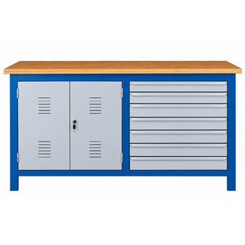 Bancada Fechada Para Ferramentas Com 7 Gavetas e Tampo 1500 x 900mm (157) - Fercar - Ritec Máquinas e Ferramentas