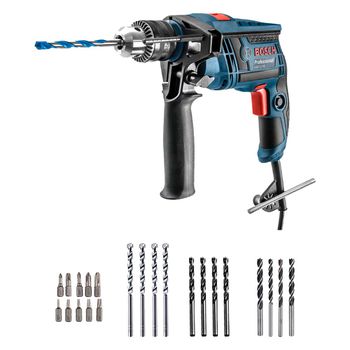 Furadeira de Impacto Bosch GSB 13 RE 750W Set 23 AC - Ritec Máquinas e Ferramentas