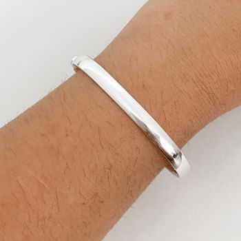 Bracelete Prata Legitima 925 Fio Meia Cana 6 milím... - Roanne Jóias