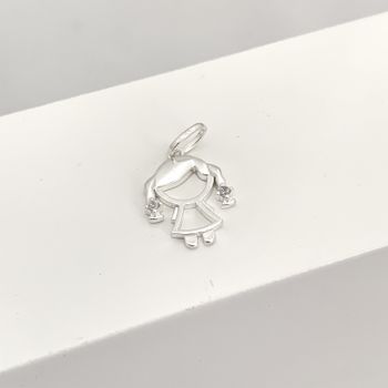Pingente Menina com Zirconia Prata 925 - 101183064 - Roanne Jóias