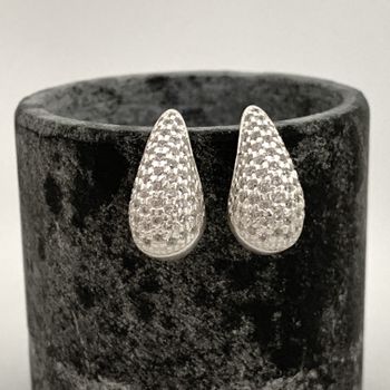 Brinco Gota Grande com Zirconia Prata 925 - 101183... - Roanne Jóias