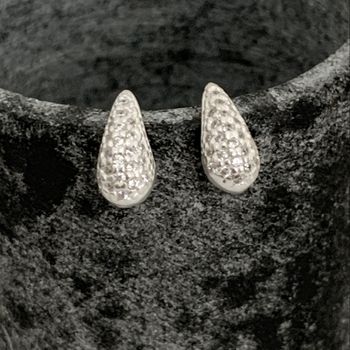 Brinco Gota Pequena com Zirconia Prata 925 - 10118... - Roanne Jóias