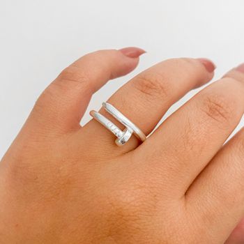 Anel Prata Legítima 925 Prego Liso Sofisticado - 1... - Roanne Jóias