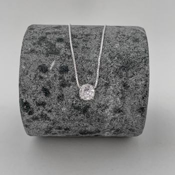 Colar Ponto de Luz Zirconia Cristal Prata 925 - 10... - Roanne Jóias
