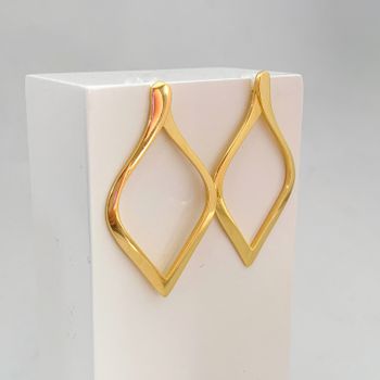 Brinco Losango Banhado a Ouro 18k - 105064 - Roanne Jóias
