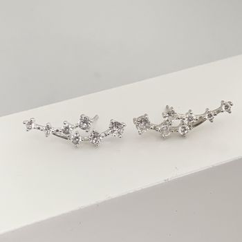 Brinco Ear Cuff Com Zircônia Prata 925 - 105815 - Roanne Jóias