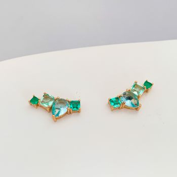 Brinco Zirconia Banhado a Ouro 18k - 105999 - Roanne Jóias