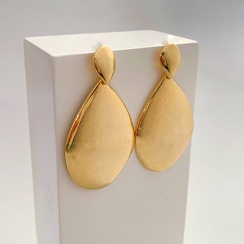 Brinco Gota Banhado a Ouro 18k - 106017 - Roanne Jóias