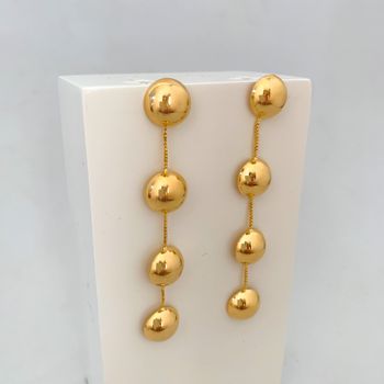 Brinco Meia Bola Banhado a Ouro 18k - 106018 - Roanne Jóias