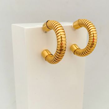 Meia Argola Banhado a Ouro 18k - 106434 - Roanne Jóias