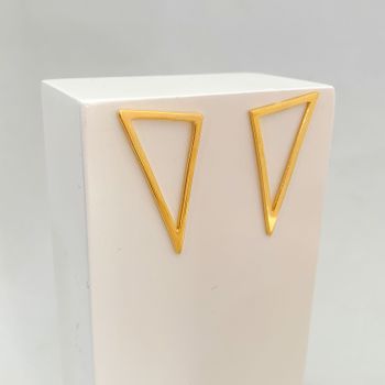 Brinco Triangulo Banhado A Ouro 18k - 106450 - Roanne Jóias
