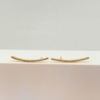 Brinco Earcuff Zirconia Banhado a Ouro 18k - 10661 - Roanne Jóias