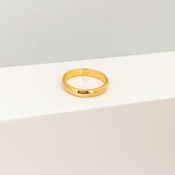 Aliança Abaulada Banhado a Ouro 18k - 106996 - Roanne Jóias