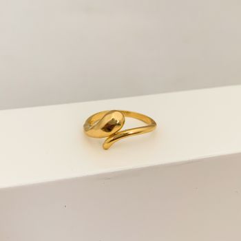 Anel Cobra Liso Banhado a Ouro 18k - 107570 - Roanne Jóias