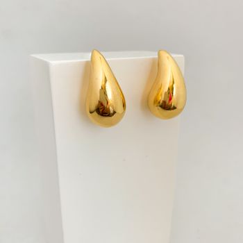 Brinco Gota Banhado a Ouro 18k - 107837 - Roanne Jóias