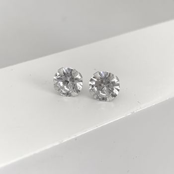 Brinco Solitario Zirconia 8mm Prata 925 - 108111 - Roanne Jóias