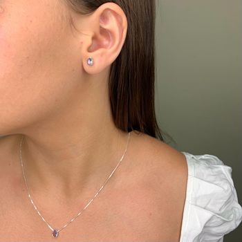 Conjunto Gota com Zircônia Prata 925 - 105668 - Roanne Jóias