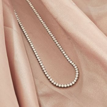 Colar Riviera Cristal Prata 925 - 1011832967 - Roanne Jóias