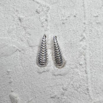 Brinco Gota Trabalhada Prata 925 - 1011831234 - Roanne Jóias
