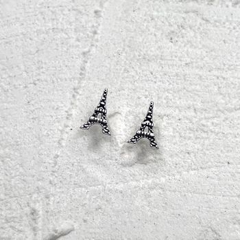 Brinco Torre Eiffel Envelhecido Infantil Prata 925... - Roanne Jóias