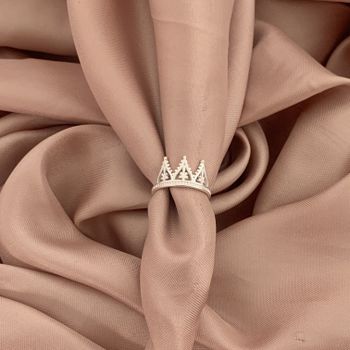 Anel Coroa Prata 925 - 10122211 - Roanne Jóias