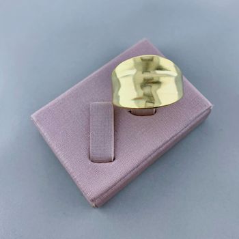 Anel Martelado Semijoia Banhada a Ouro 18k - 10756 - Roanne Jóias