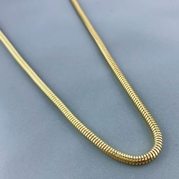 Corrente Rabo de Rato 45cm Semijoia Banhada a Ouro... - Roanne Jóias