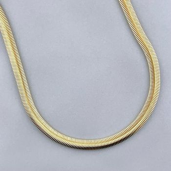 Corrente Lacraia Semijoia Banhada a Ouro 18k - 10... - Roanne Jóias