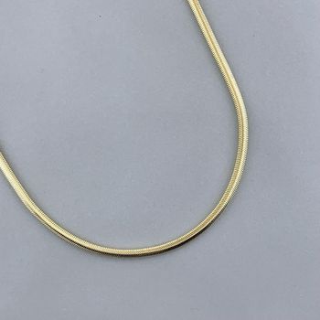 Corrente Lacraia Semijoia Banhada a Ouro 18k - 107... - Roanne Jóias