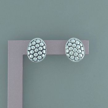 Brinco Prata Legitima 925 Envelhecido Oval Eletro ... - Roanne Jóias