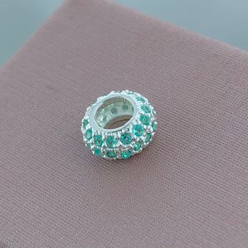 Berloque Separador com Zircônia Verde Prata 925 - ... - Roanne Jóias