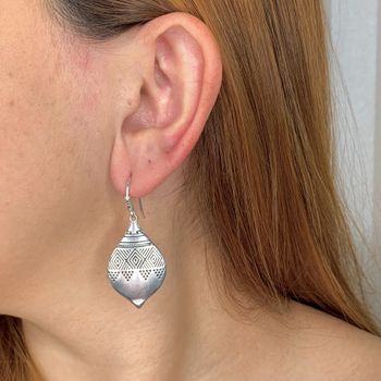 Brinco Envelhecido Prata 925 - 107994 - Roanne Jóias