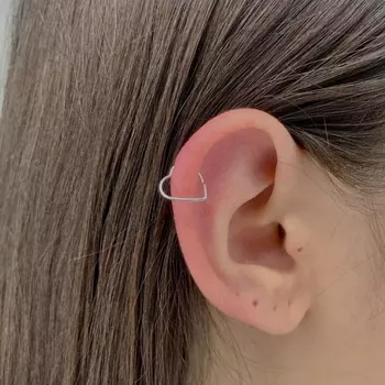 Piercing Coração Liso Prata 925 - 107055 - Roanne Jóias