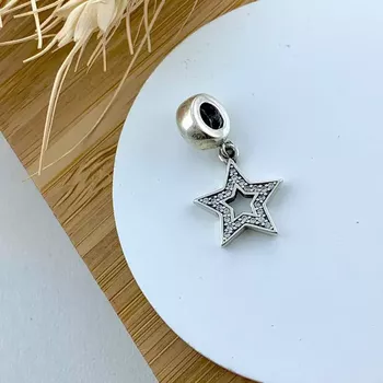 Berloque Estrela Com Zircônia Prata 925 - 10118230 - Roanne Jóias