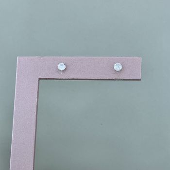 Brinco Solitario Zirconia 4mm Prata 925 - 108114 - Roanne Jóias